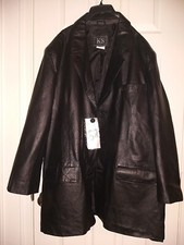 KS Mens Genuine Leather Jacket Size 2XL