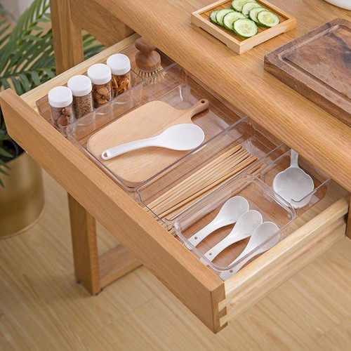 Lot De 25 Organisateurs De Tiroirs Transparents - 4 Tailles Pour Bureau, Coiffeuse, Salle De Bain, Cuisine