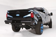 Fab Fours Fs08-t1350-1 Black Steel Bumper Truck Rear