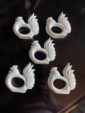 Chicken Napkin Rings 5 Ceramic