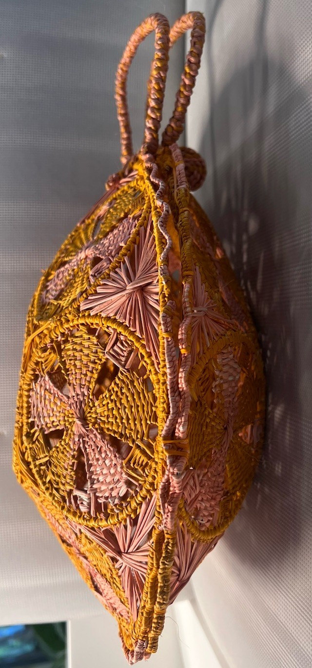 Hexagonal Orange Basket Purse - image 3