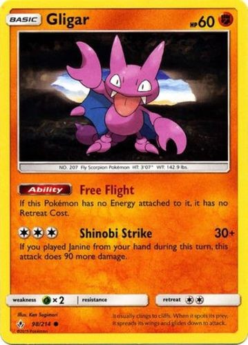 Gligar - 98/214 - Common - Lightly Played