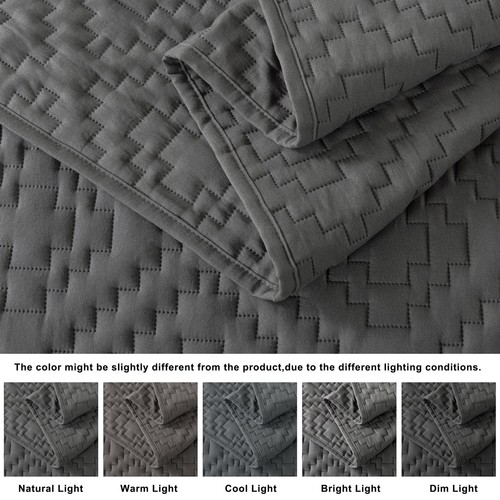 R.SHARE Oversized California King Size Quilt Bedding Sets with Pillow Shams, ... - Picture 4 of 7
