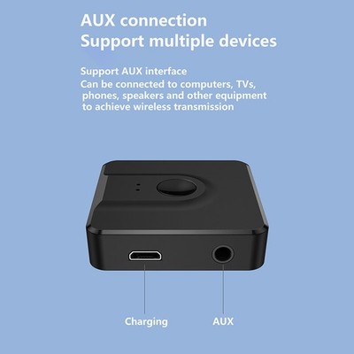 2 In 1 Bluetooth 5.0 Transmitter Receiver 3.5mm Adapter For TV Car Sound System