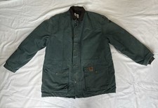 Vintage Carhartt Men's Chore Coat C08 Hunter Green Insulated EXCELLENT Size L