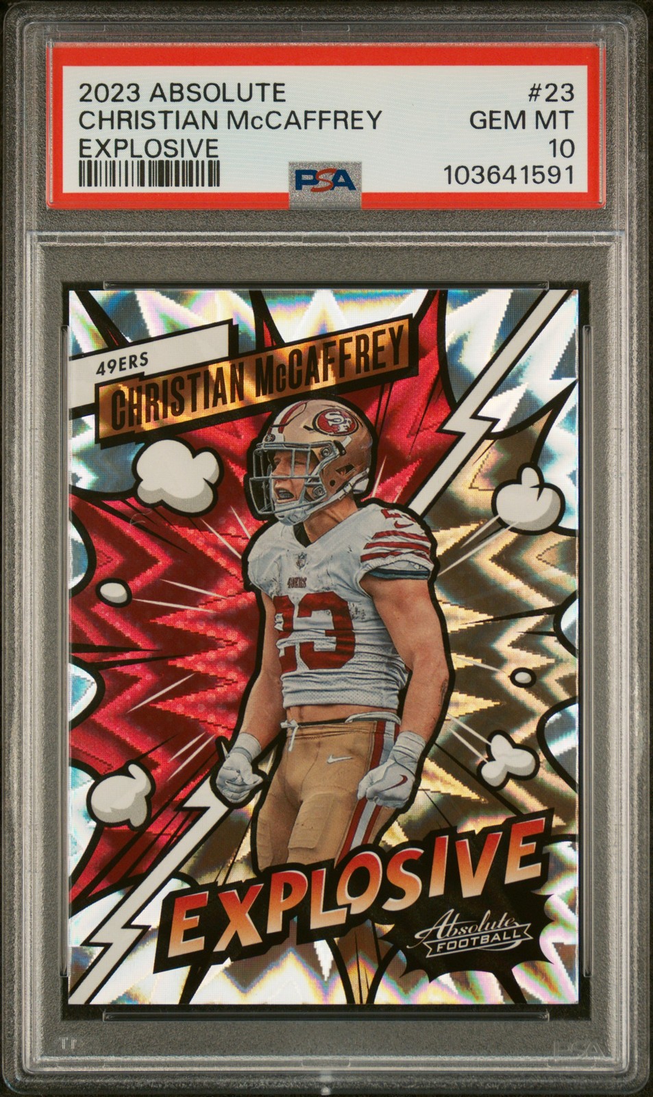 2023 Panini Absolute Explosive #23 Christian Mccaffrey PSA 10 Gem Mint