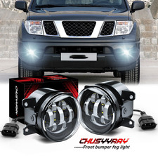 Pair For Nissan Frontier 2005-19 Led Front Bumper Fog Lights Lamp W Clear Lens