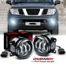 Pair For Nissan Frontier 2005-19 LED Front Bumper Fog Lights Lamp w/ Clear Lens