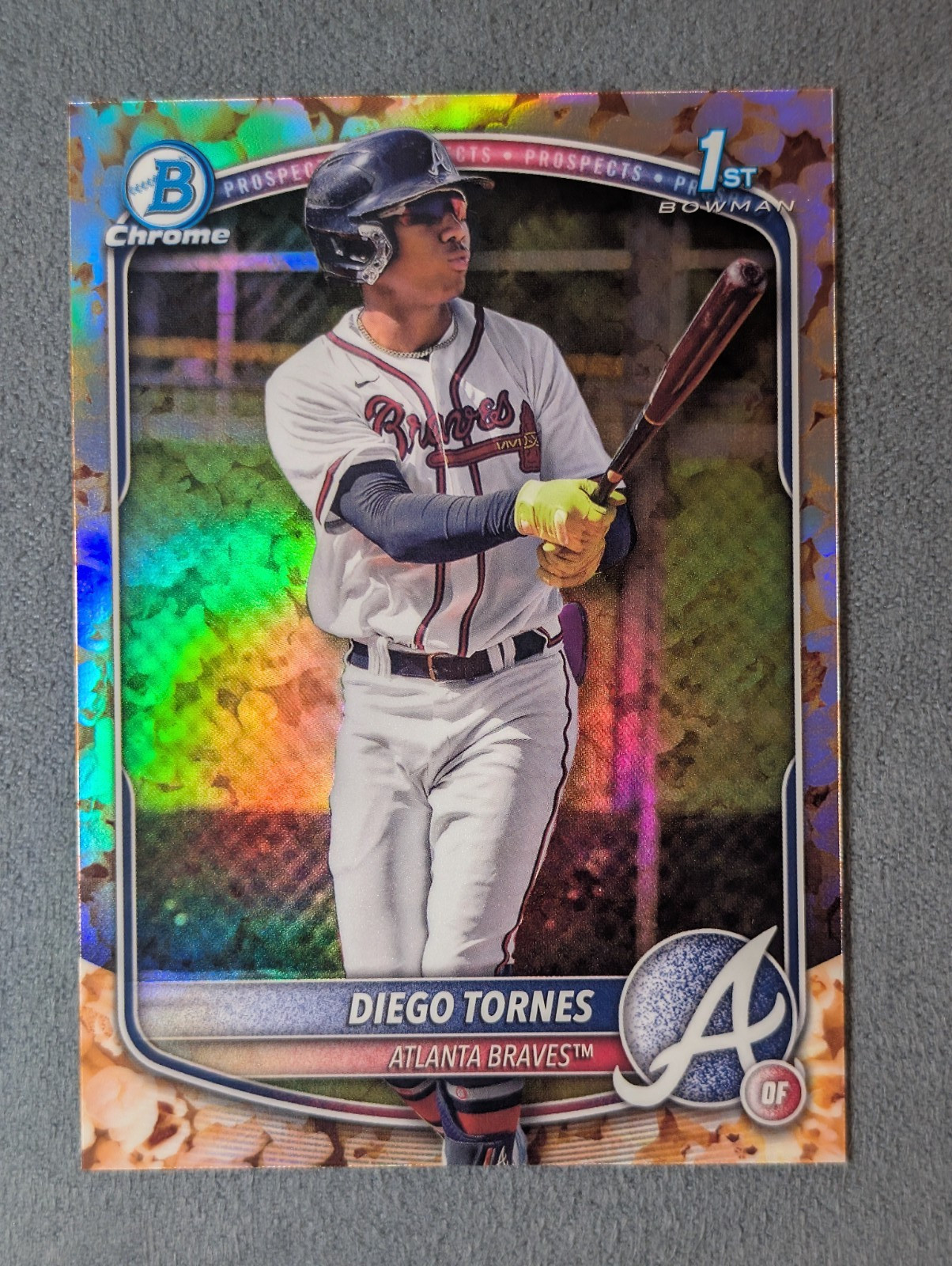 2025 Bowman Chrome SSP Popcorn Snack Refractor Diego Tornes Braves BCP-214