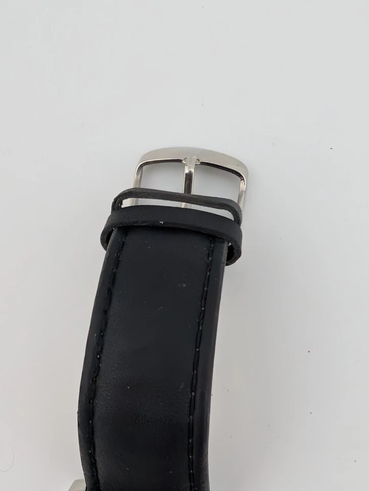 Часы казино Seneca Allegany 2004-2014 мужские черный кожаный ремешок - новый аккумулятор - Изображение 4 из 4