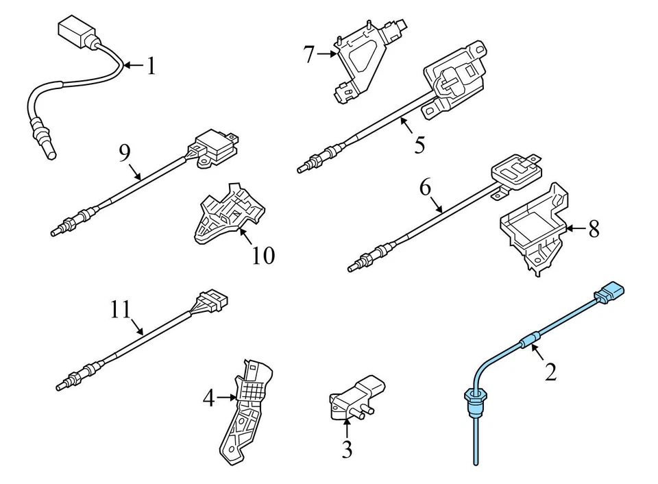 AUDI A6 QUATTRO 2012-2016 3,0 L - TDI EGT / Sensor de temperatura de escape Foto 4 de 4