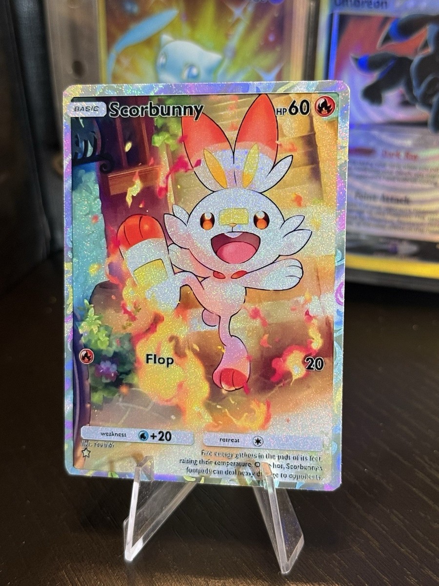 score bunny pokemon card POKMON TCG Galar Collection Scorbunny Fire Fire Headbutt (20) Weakness Water 2 Resistance None None Retreat Cost Cinderace ex 028/142 - Stellar