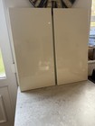 TWO X CREAM SLAB KITCHEN UNIT DOORS  350 X 720 STOCK DZ768