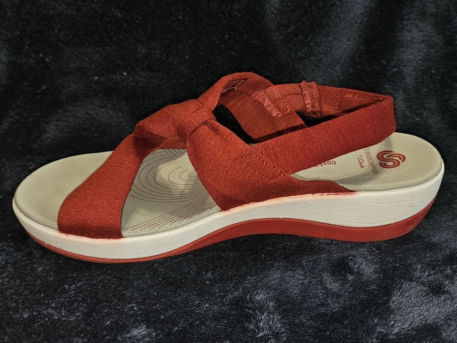 CLOUDSTEPPERS Sandali con zeppa Clarks Cushion rosso slingback donna 9 5