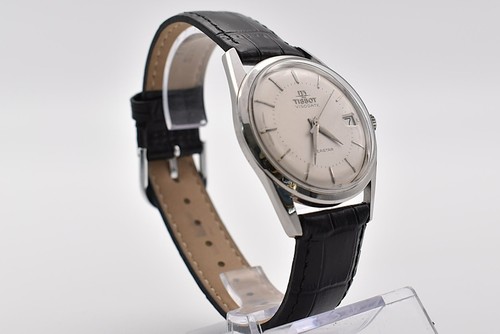 Tissot Visodate Seastar Swiss Made Mechanical Wristwatch W/ Black Leather Strap - Picture 3 of 12