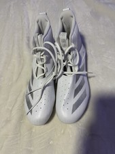 Adidas Adizero Chaos Linemen Mens Football Cleats White Silver Metallic 12 NWOB