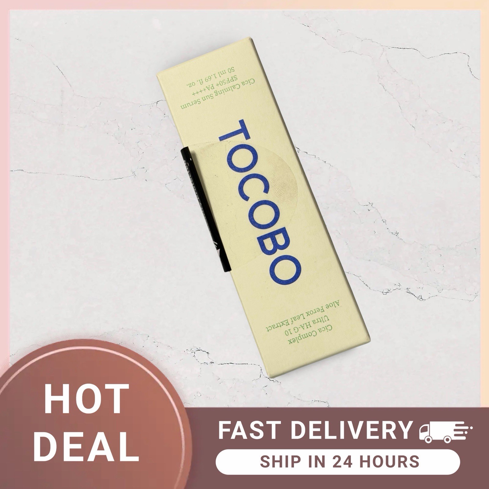 TOCOBO Cica Calming Sun Serum SPF50+ 50ml - AUTHENTIC K-Beauty Soothe Redness