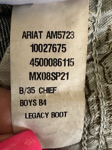 Ariat B4 Boys Jeans 12x28 Relaxed Boot Cut Adjustable Waist - Picture 8 of 8