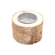 BOUGEOIR TRONC BOIS BOULEAU 7.5X5CM