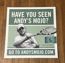 Vintage Andy Roddick AMEX NYC SUBWAY POSTER RARE Have You Seen Andy’s Mojo