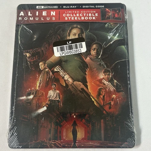 Alien: Romulus [LIKE New 4K UHD Blu-ray + Blu-Ray] Ltd Ed, Steelbook, read damag