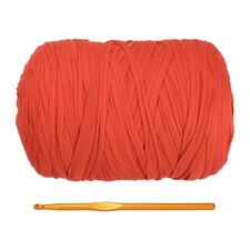 T-Shirt Yarn for Crocheting with Hook, 800g/228 Yards Yarn Orange