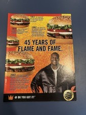 SHAQ SHAQUILLE O’NEAL Burger King Ad 8" X 11" Whopper +