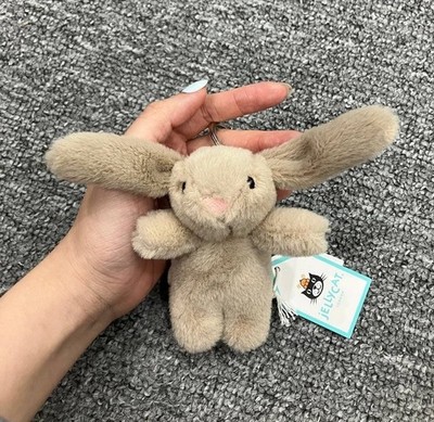 Jellycat Plush Keychain Bunny Beige Bashful Bag Charm Cute Collectible 2026 NWT
