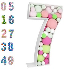 3FT Mosaic Balloon Frame Number 7 Pre-Cut Kit Foam Board DIY Craft Kit for Bi...