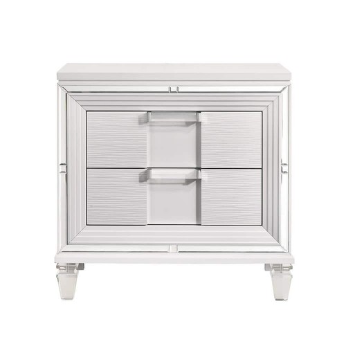Picket House Furnishings Charlotte Nachttisch mit 2 Schubladen und USB in weiß - Bild 4 von 9