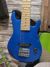 30" Beginner Blue Electric Guitar  Amplifier, Kid's Starter Bundle Kit with Bag