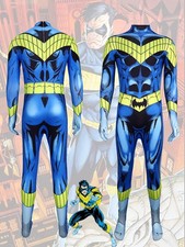 Disfraz de Superhéroe Titanes Batman Nightwing Robin Mono Superhéroe Adulto