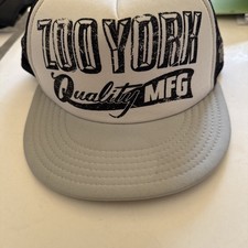 zoo York Quality Manufacturing Trucker Hat Black Gray White New With Tags