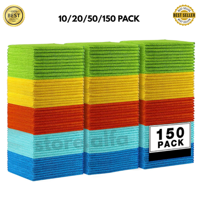 #ad Microfiber Cleaning Cloth Set of 150 Towel Rag Car Polishing Detailing NoScratch $54.98