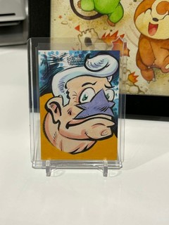 Schizzo Topps Chrome Spongebob 25° Anniversario 1/1 Uomo Sirena Jason Crosby