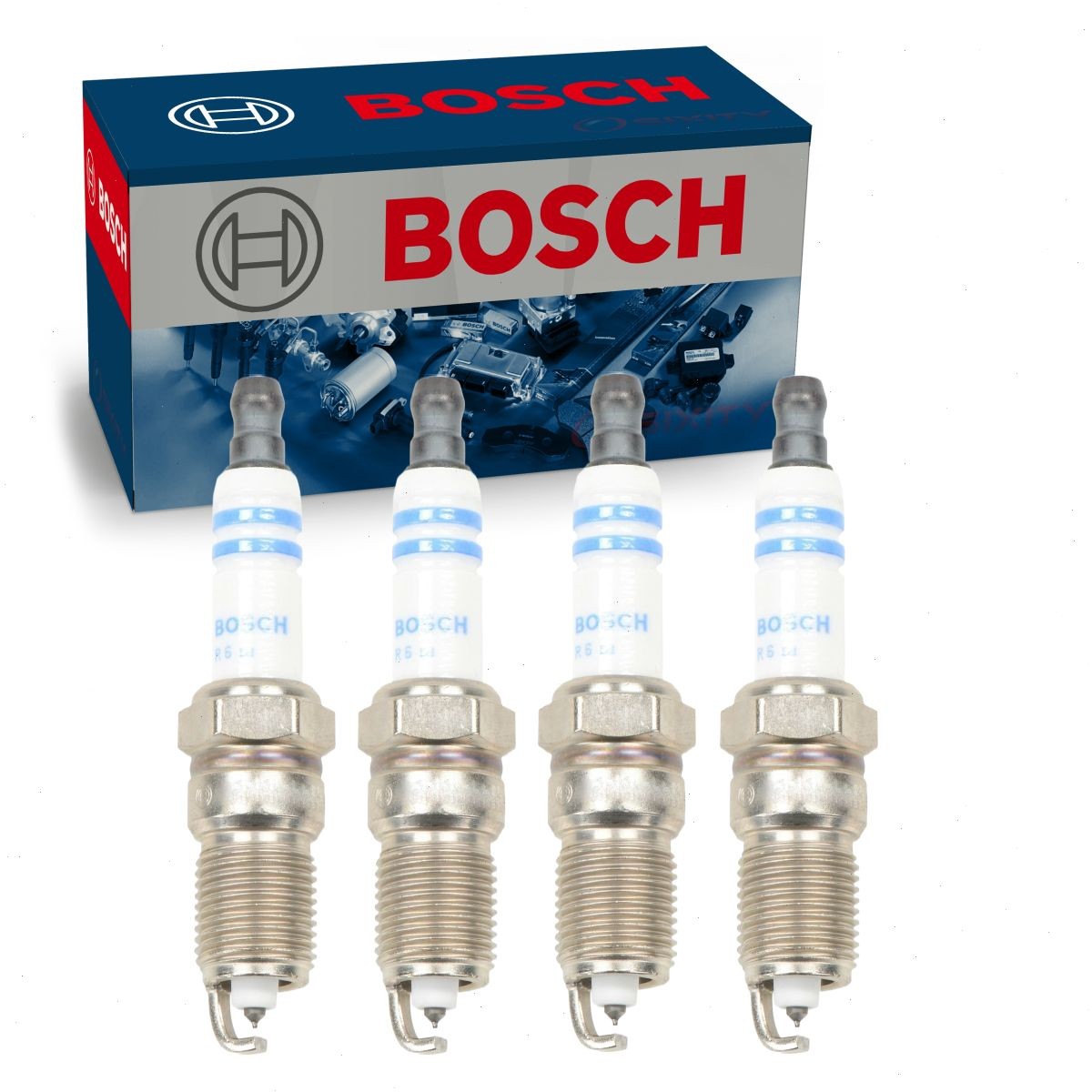 4 pc Bosch Double Platinum Spark Plugs for 1987-1988 Oldsmobile Firenza 2.0L lt
