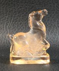 Boyd's Crystal Art Glass LITTLE JOE THE HORSE #1 First! LULLABY 9-21-87 Pink 2"H — photo 3