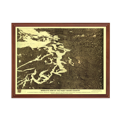 Old Map of Washington 1891 - Vintage Washington Art