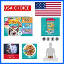 Purina Tasty Treasures Wet Cat Food Variety Pack - 12 Cans of Flavorful Delights