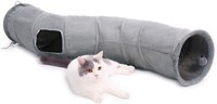 Katzentunnel Katzenspielzeug FüR Katzen Kleintiere Grau 100Cm Spielzeug