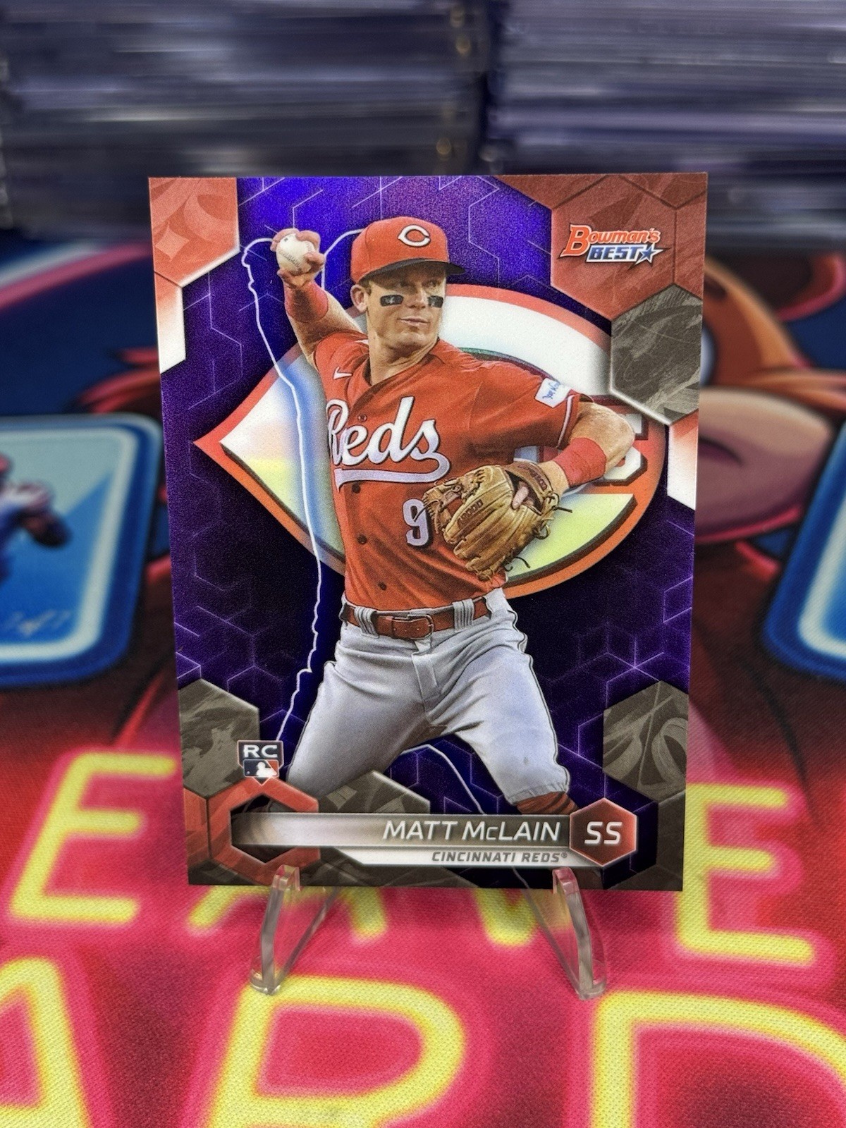 2023 Bowman's Best - Matt McLain #39 Purple Refractor /250 (RC)