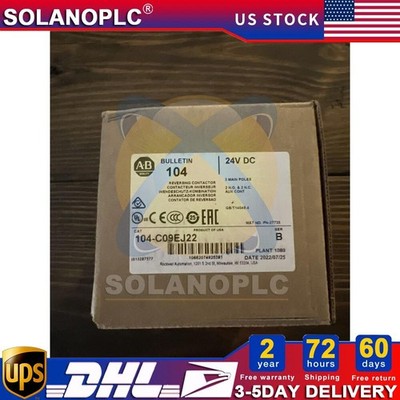 New Allen Bradley 104-C09EJ22 Reversing Contactor 24V Factory Sealed 104C09EJ22