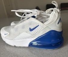 NIKE air Max 270  Boys Trainers Blue & White Size 12.5 
