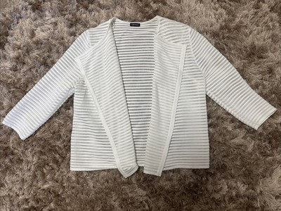 Gerry Weber Cardigan / leichte Strickjacke weiß, Gr. 40