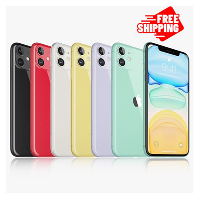 Apple iPhone 11 Unlocked 64GB/128GB - Black, Yellow, Green - Free Shipping!