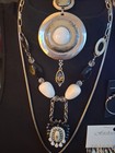Lot Of 10 - 3 Statement Necklaces 7 Pairs Of Pierced Hoops Mixed Jewelry  — photo 5