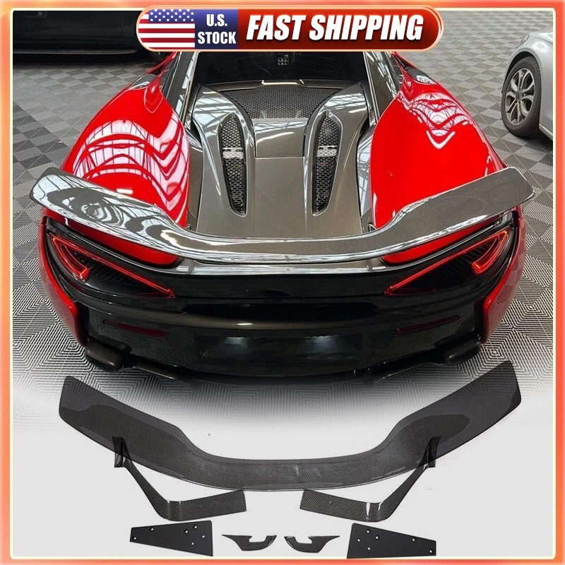REAL CARBON Rear Trunk Spoiler Racing Wing For McLaren 540C 570S 570GT 2015-2019
