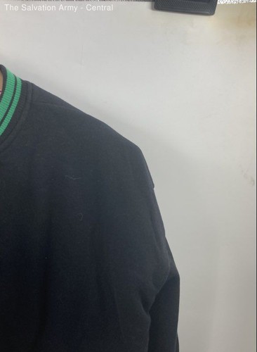 Wicked Girls Black Green Long Sleeve Snap Front Bomber Jacket Size X-Large - Picture 6 of 6