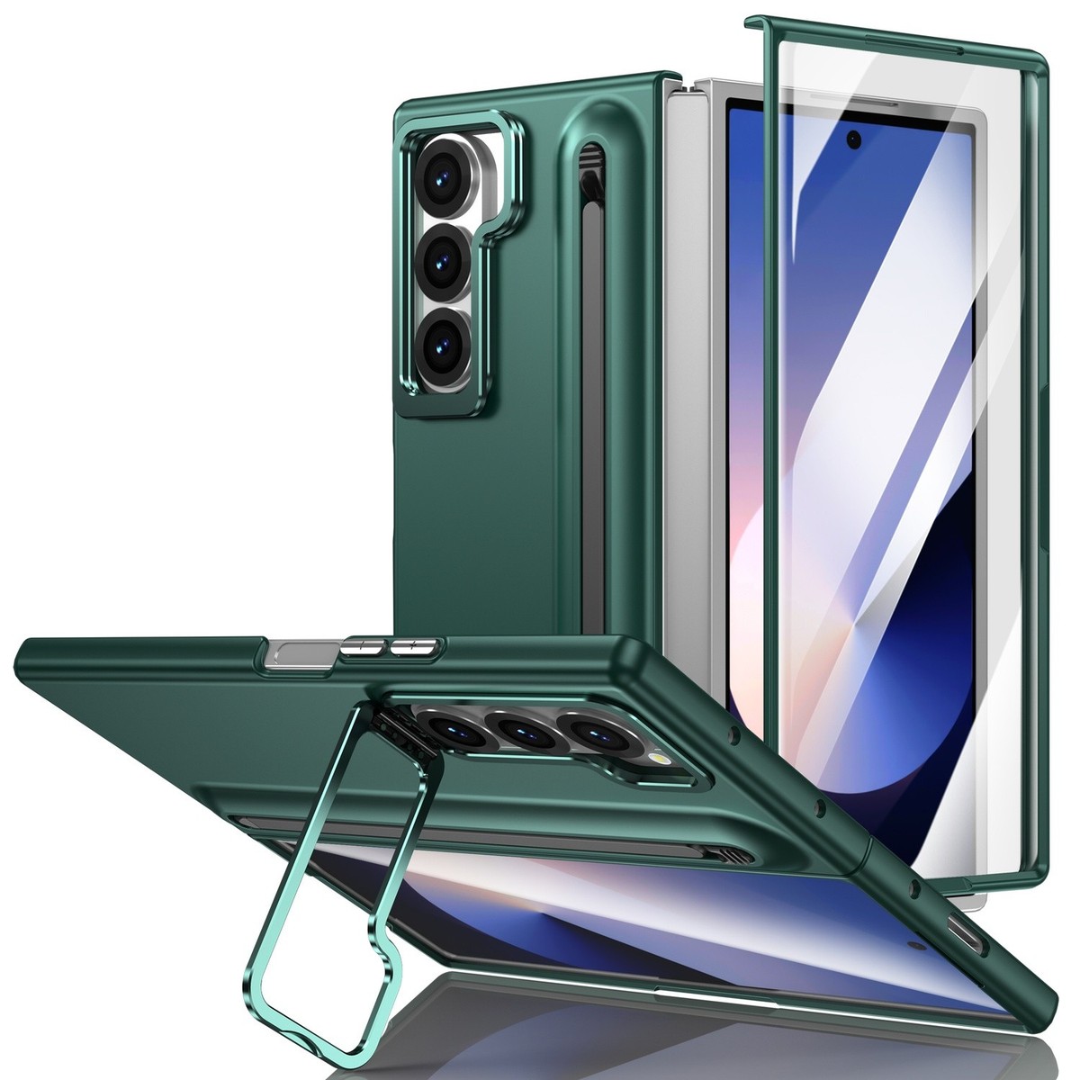 for Samsung Galaxy Z Fold Military Stand Case+Screen