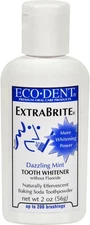 Eco-Dent ExtraBrite Baking Soda Tooth Powder Fluoride Free Dazzling Mint 2 Oz